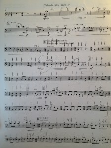 The (used) 'cello part of the piece